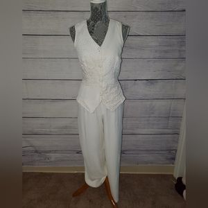 Vintage White Jumpsuit Size 8